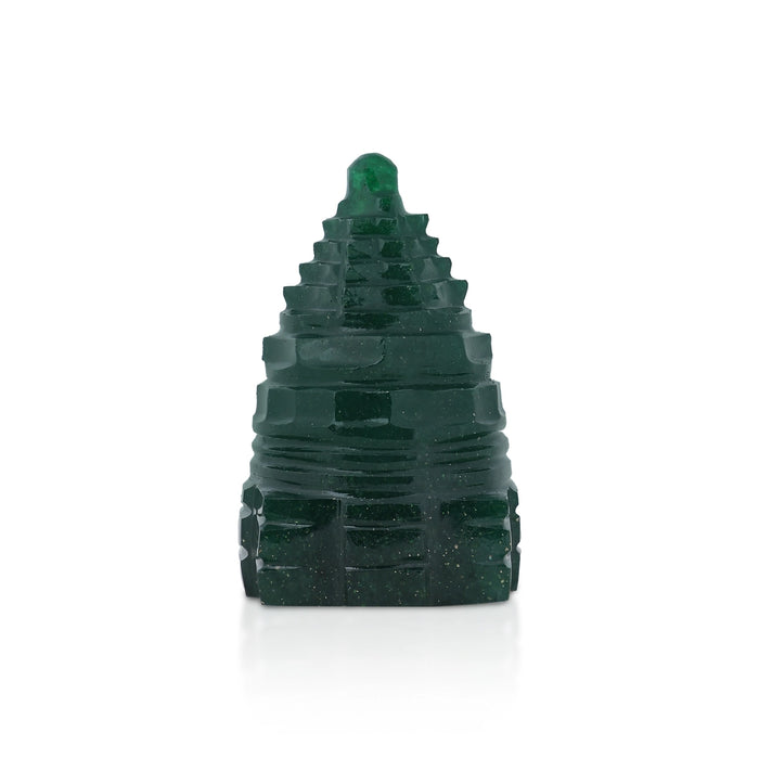 Maha Meru - 2.25 x 1.25 Inches | Jade Sri Yantra/ Mahameru Yantra/ Shri Yantra for Pooja