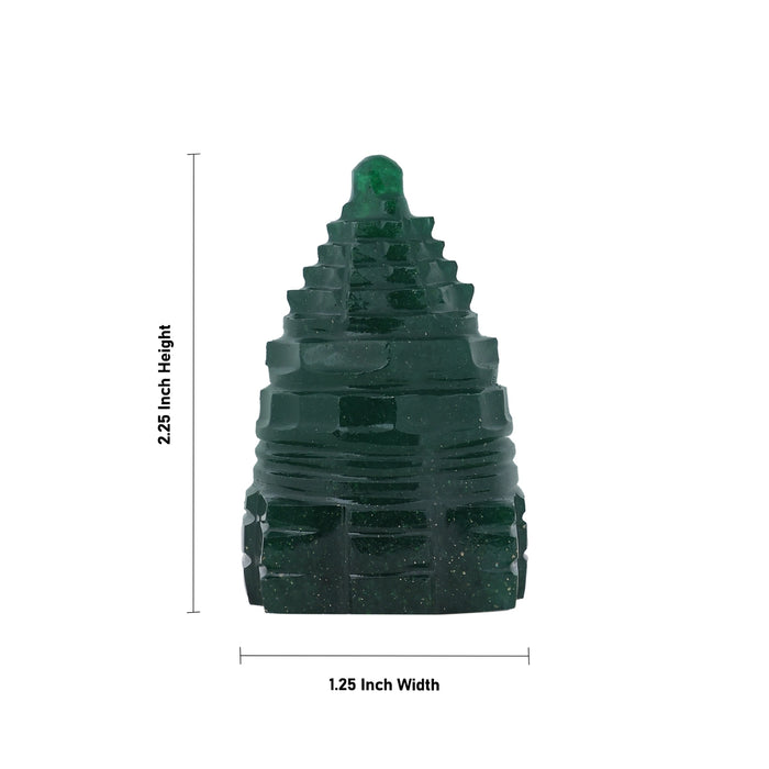 Maha Meru - 2.25 x 1.25 Inches | Jade Sri Yantra/ Mahameru Yantra/ Shri Yantra for Pooja