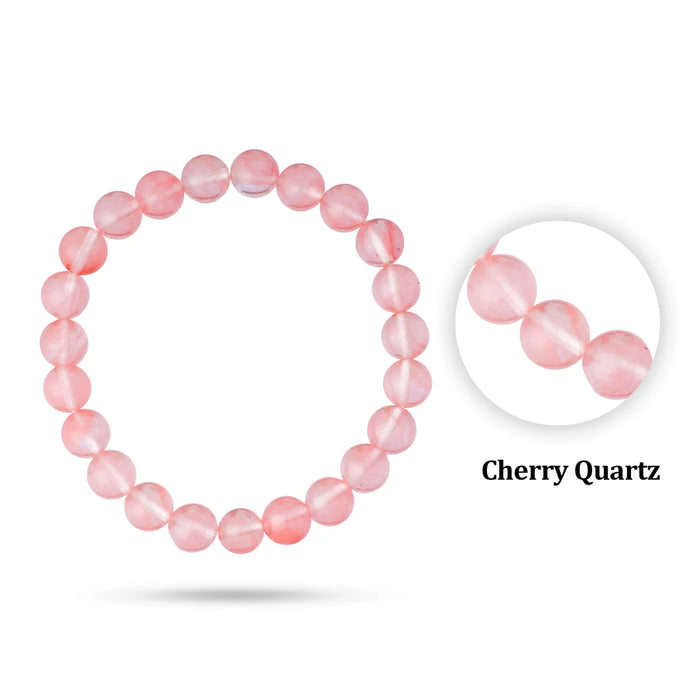 Rose Quartz Bracelet - 2.5 Inches | Crystal Bracelet/ Rose Gem Stone Bracelet for Men & Women