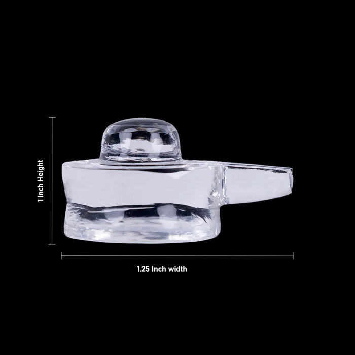 Spatika Lingam - 1 X 1.25 Inch | Spatika Shiva Lingam/ Spatika Shivling For Pooja And Worship