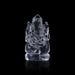 Spatik Ganesha Murti - 2.25 x 1 Inches | Sphatik Ganpati Murti / Sphatika Vinayagar Statue for Pooja - Sphatik & Semi Precious Stone Murties