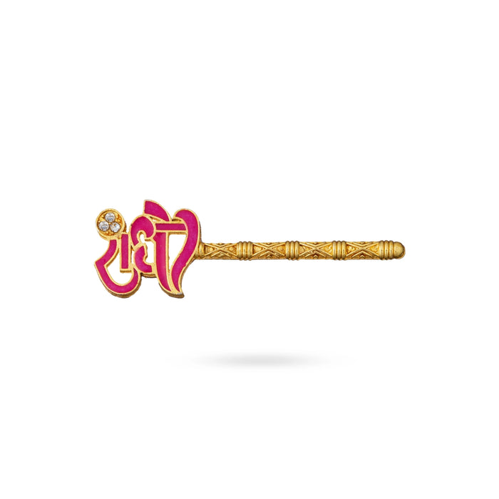 Flute - 2 Inches | Om Design Krishna Bansuri/ Decorative Laddu Gopal Flute for Deity Decoration