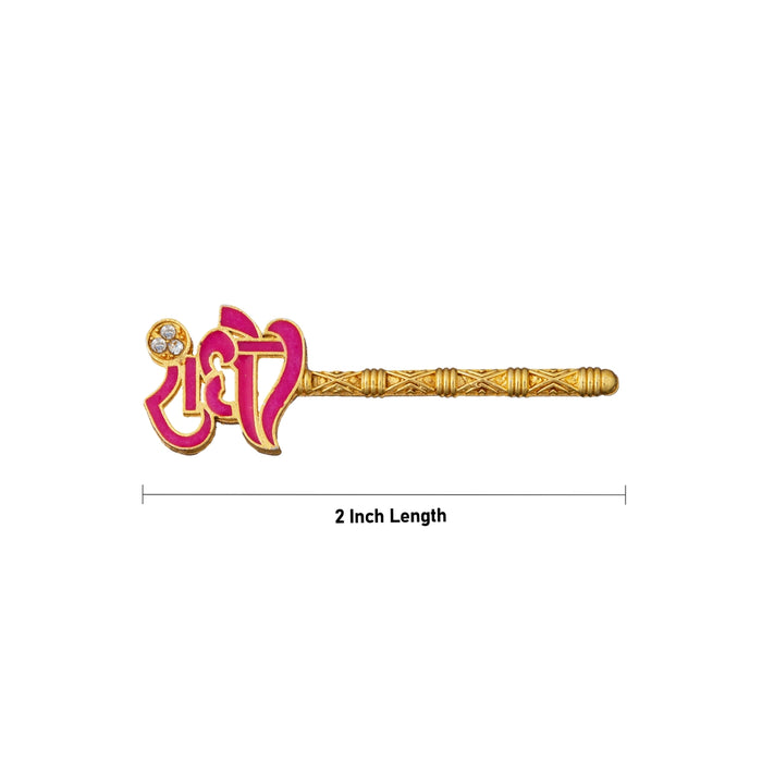 Flute - 2 Inches | Om Design Krishna Bansuri/ Decorative Laddu Gopal Flute for Deity Decoration