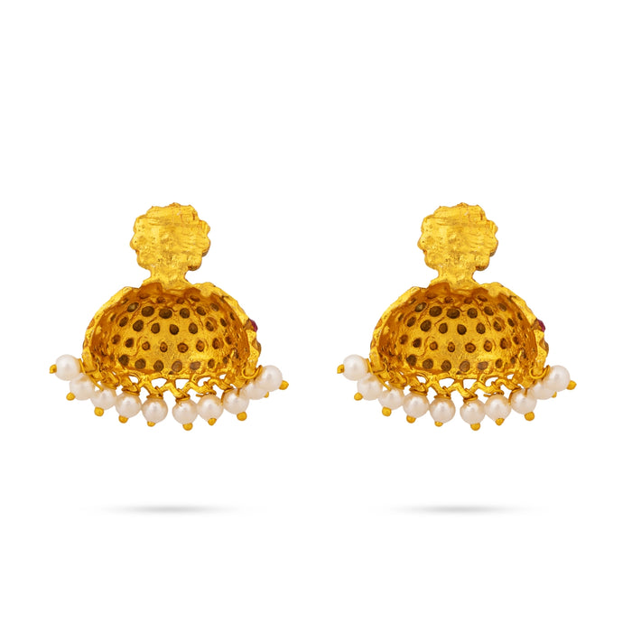 Half Jumka - 1.5 x 1 Inches | Jumkha / Stone Earring / Stone Jewellery for Deity