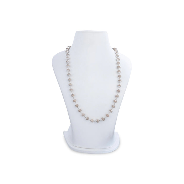 Tulasi Mala - 14.5 Inches | 8 mm/ 54 Beads Tulsi Kanthi Mala/ Silver Cup Thulasi Malai for Meditation - Tulsi Mala, Pendant, Bracelet