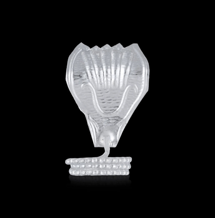 Nagam Statue - 1.5 x 1 Inches | Silver Snake Statue / Naag Devta Murti for Pooja - Deity Accessories