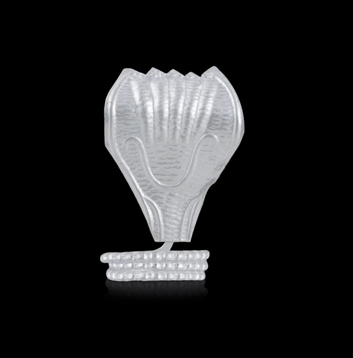 Nagam Statue - 1.5 x 1 Inches | Silver Snake Statue / Naag Devta Murti for Pooja - Deity Accessories