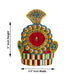 Jari Mukut  - 3 x 2.5 Inches Red |  Kireedam/ Stone Crown/ Multicolour Stone Kiritam for Deity - Head & Face Accessories