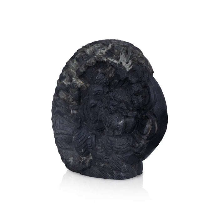 Shaligram Murti - 4 x 5.5 Inches | Shaligram God Idol / God Statue / Shaligram Statue - Saligrama Stones & Murties