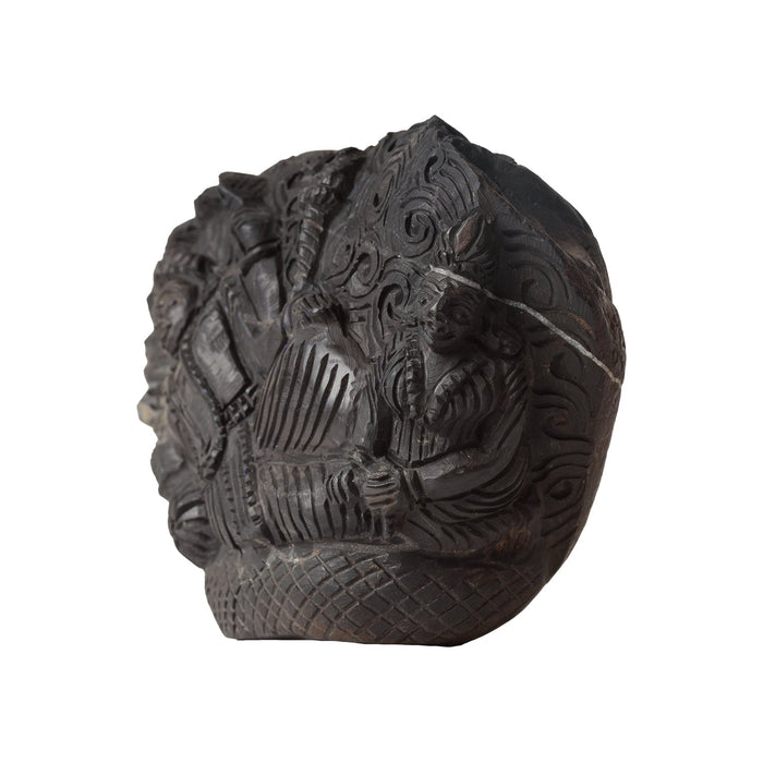 Shaligram Murti - 4 x 5.5 Inches | Shaligram God Idol / God Statue / Shaligram Statue - Saligrama Stones & Murties