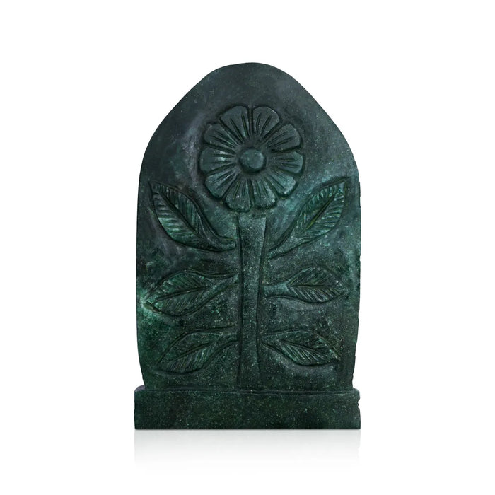 Ganesha Murti- 7.5 x 4.5 Inches | Jade Idol/ Ganapathi Statue / Vinayaka Idol for Pooja - Sphatik & Semi Precious Stone Murties