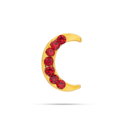 Stone Moon - 0.5 Inch | Hair Accessories/ Stone Jewellery/ Artificial Jewelry For Deity Decor - Head & Face Accessories