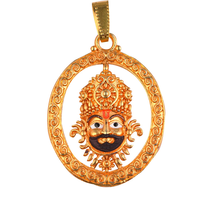 Giri Shyam Baba Locket Gold Plated Dollar Pendant