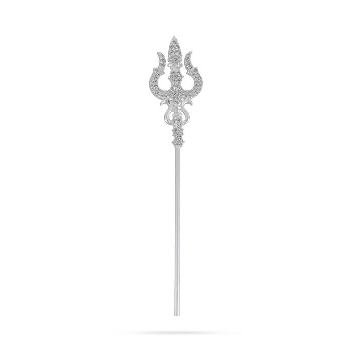 Trishul - 3.25 Inches | Metal Shivan Trishul / Stone Astras / Trishul / Durga Maa Soolam for Pooja - Deity Accessories