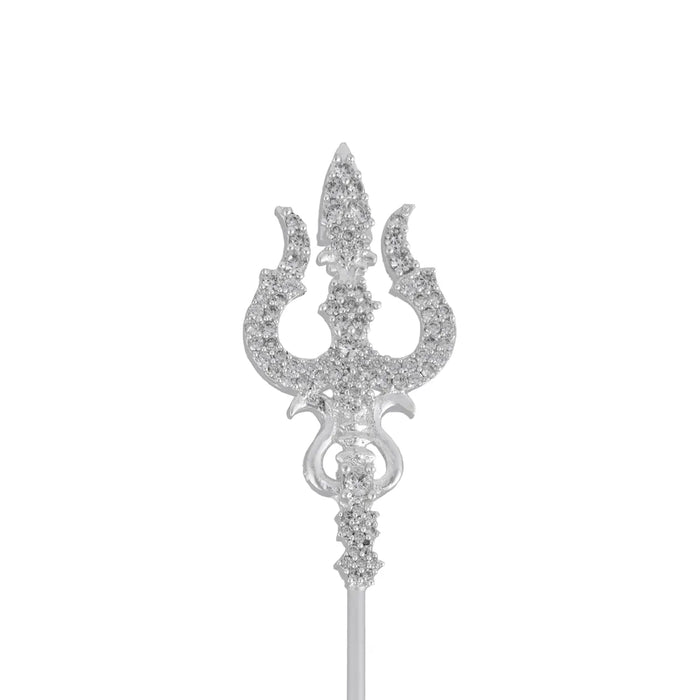 Trishul - 3.25 Inches | Metal Shivan Trishul / Stone Astras / Trishul / Durga Maa Soolam for Pooja - Deity Accessories