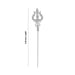Trishul - 3.25 Inches | Metal Shivan Trishul / Stone Astras / Trishul / Durga Maa Soolam for Pooja - Deity Accessories