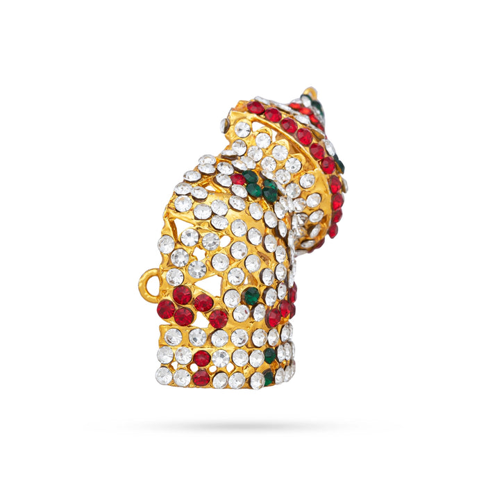 Half Crown - 2 x 2 Inches | Multicolour Stone Kireedam/ Mukut/ Andal Kiridam for Deity