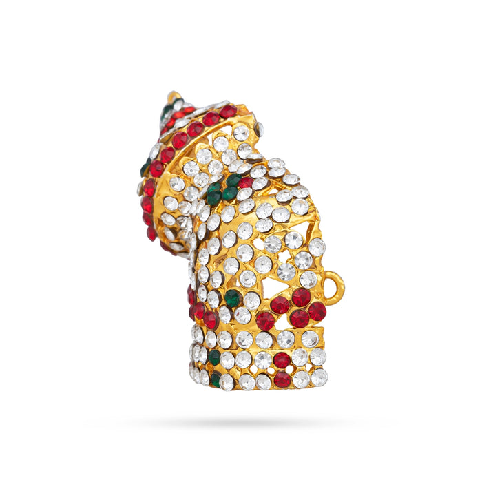 Half Crown - 2 x 2 Inches | Multicolour Stone Kireedam/ Mukut/ Andal Kiridam for Deity