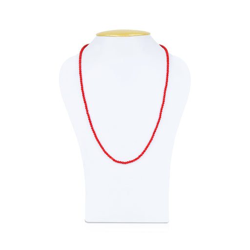 Coral Mala - 10 Inches | Moonga Mala/ Munga Mala/ Glass Beads Mala for Men & Women - Mala & Pendant