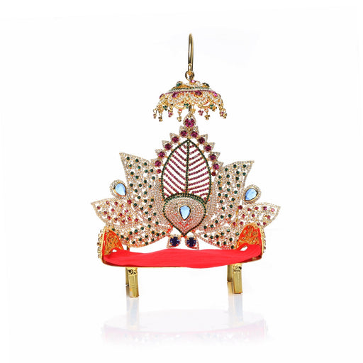 Sinhasan  - 8 x 6  Inches |  Stone Chowki/ Lotus Design Simhasan/ Bajot for Deity - Pooja Aasan & Bajot & Pooja Mat