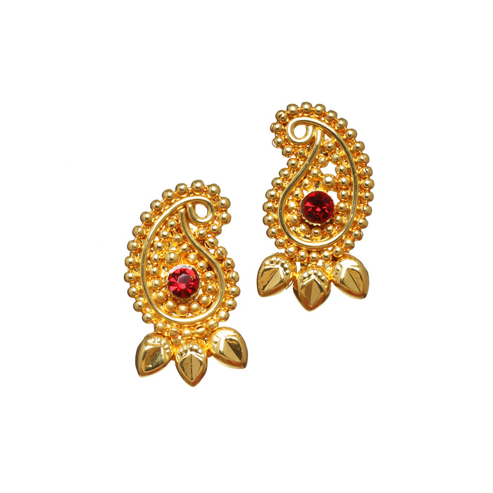 Mukut Mala Kundal Set  - 5 Inches | Kiritam/ Crown/ Gold Polish Jewellery for Deity - Deity Jewellery & Vastra Sets