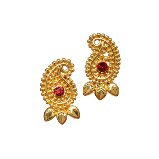 Mukut Mala Kundal Set  - 5 Inches | Kiritam/ Crown/ Gold Polish Jewellery for Deity - Deity Jewellery & Vastra Sets