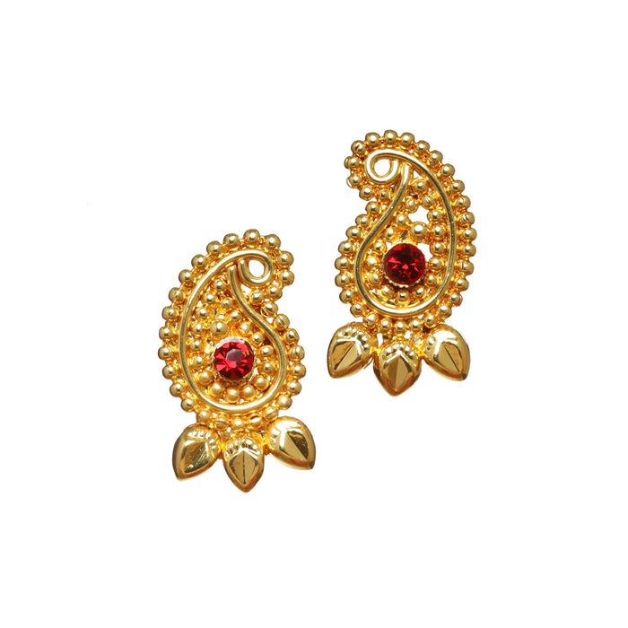 Mukut Mala Kundal Set  - 5 Inches | Kiritam/ Crown/ Gold Polish Jewellery for Deity - Deity Jewellery & Vastra Sets