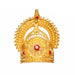 Mukut Mala Kundal Set  - 5 Inches | Kiritam/ Crown/ Gold Polish Jewellery for Deity - Deity Jewellery & Vastra Sets