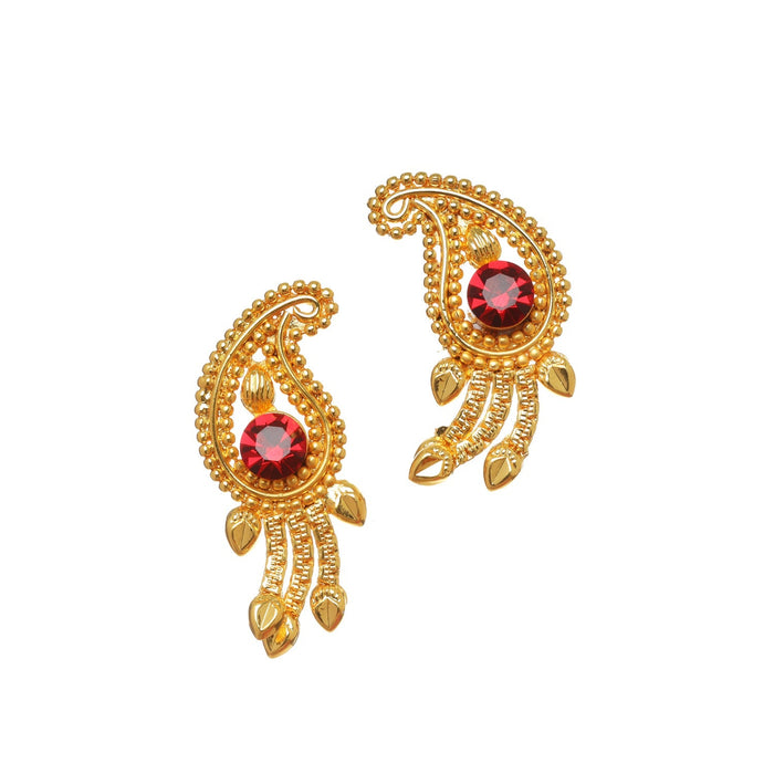 Mukut Mala Kundal Set  - 5.5 Inches | Kiritam/ Crown/ Gold Polish Jewellery for Deity - Deity Jewellery & Vastra Sets