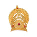 Mukut Mala Kundal Set  - 5.5 Inches | Kiritam/ Crown/ Gold Polish Jewellery for Deity - Deity Jewellery & Vastra Sets