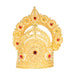 Mukut Mala Kundal Set  - 9 Inches | Kiritam/ Crown/ Gold Polish Jewellery for Deity - Deity Jewellery & Vastra Sets