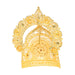 Mukut Mala Kundal Set  - 9 Inches | Kiritam/ Crown/ Gold Polish Jewellery for Deity - Deity Jewellery & Vastra Sets