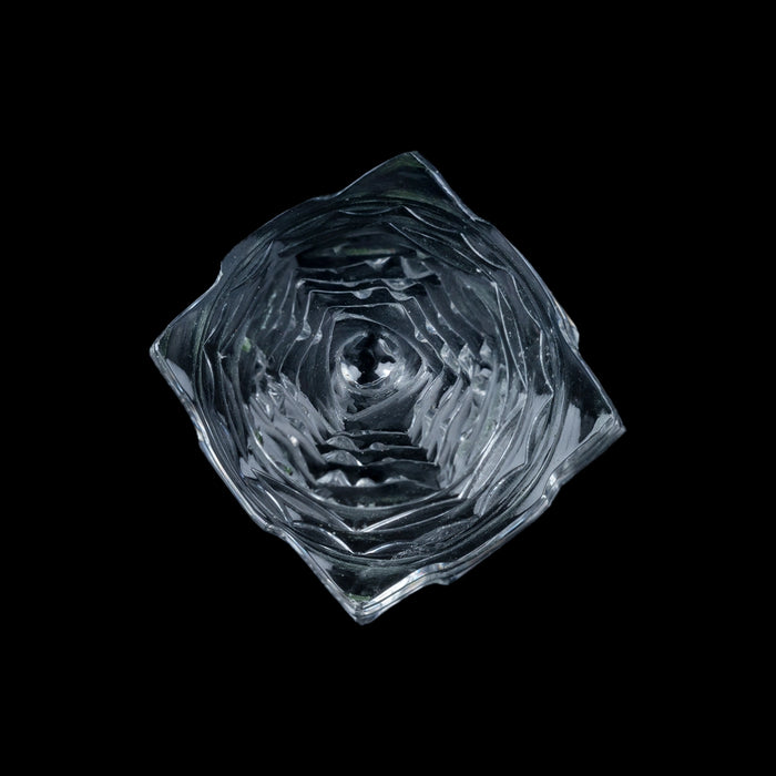 Sphatik Shree Yantra - 1.25 x 0.5 Inches | Maha Meru Yantra / Spatik Sri Chakra Yantra for Pooja