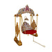 Jhula With stone - 21x 15 Inches | Unjal / Jhoola / Swing Jhula for Deity - Jhulas & Unjal Items