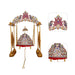 Jhula With stone - 21x 15 Inches | Unjal / Jhoola / Swing Jhula for Deity - Jhulas & Unjal Items