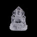 Ganesha sitting On Base Murti- 3.5 x 2.5 Inches | Spatik Idol / Ganapathi Statue Decor for Home & Pooja - Sphatik & Semi Precious Stone Murties