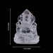 Ganesha sitting On Base Murti- 3.5 x 2.5 Inches | Spatik Idol / Ganapathi Statue Decor for Home & Pooja - Sphatik & Semi Precious Stone Murties