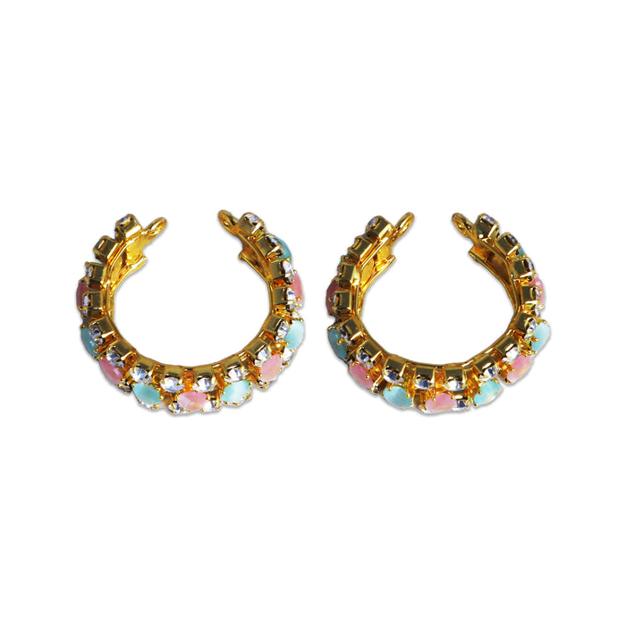 Stone Bangle - 1 Inches | Multicolour Stone Jewelry/ Jewellery for Deity