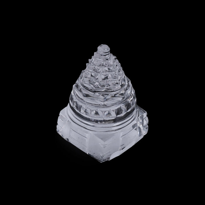 Sphatik Maha Meru - 1.75 Inches | Spatik Maha Meru / Sri Yantra / Mahameru Yantra For Vastu And Prosperity - Maha Meru & Yantra