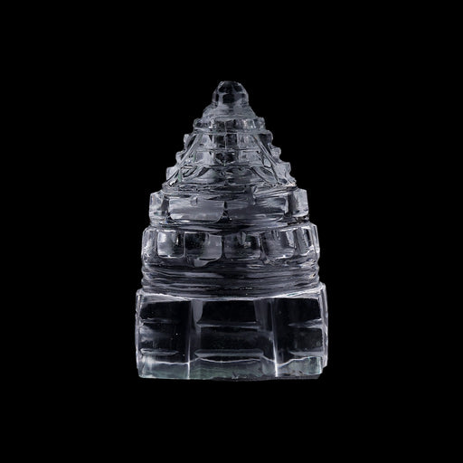 Maha Meru - 2.5 x 1.25 Inches | Spatik Sri Yantra/ Mahameru Yantra/ Shri Yantra for Pooja - Maha Meru & Yantra