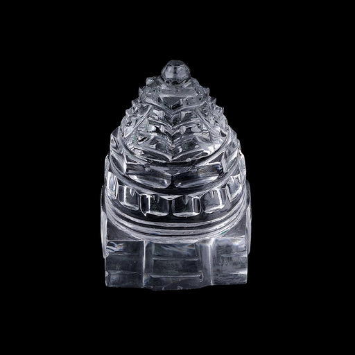 Maha Meru - 2.5 x 1.25 Inches | Spatik Sri Yantra/ Mahameru Yantra/ Shri Yantra for Pooja - Maha Meru & Yantra