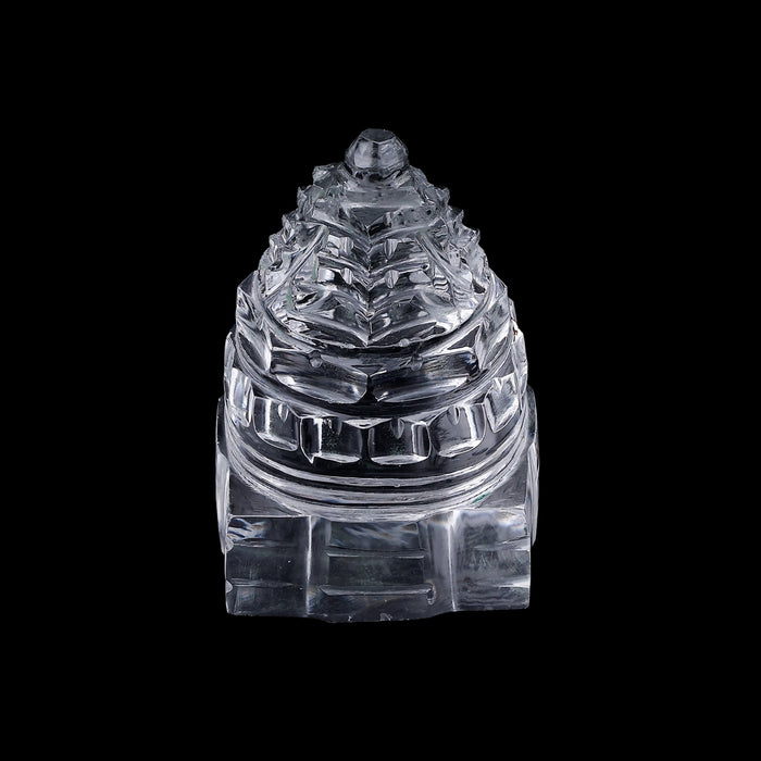 Maha Meru - 2.5 x 1.25 Inches | Spatik Sri Yantra/ Mahameru Yantra/ Shri Yantra for Pooja - Maha Meru & Yantra