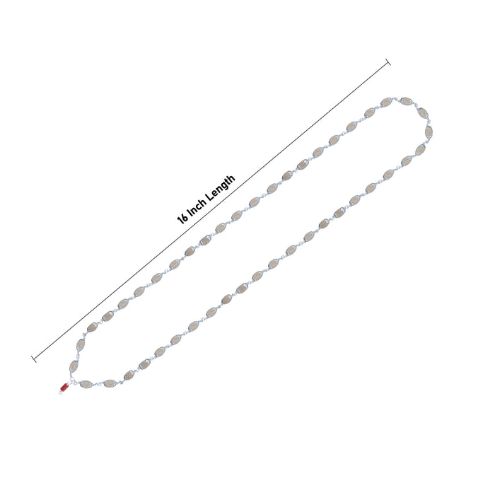 Tulasi Mala - 16 Inches | 54 Beads Tulsi Kanthi Mala/ Silver Cup Tulasi Japa Mala/ Thulasi Malai for Meditation - Tulsi Mala, Pendant, Bracelet