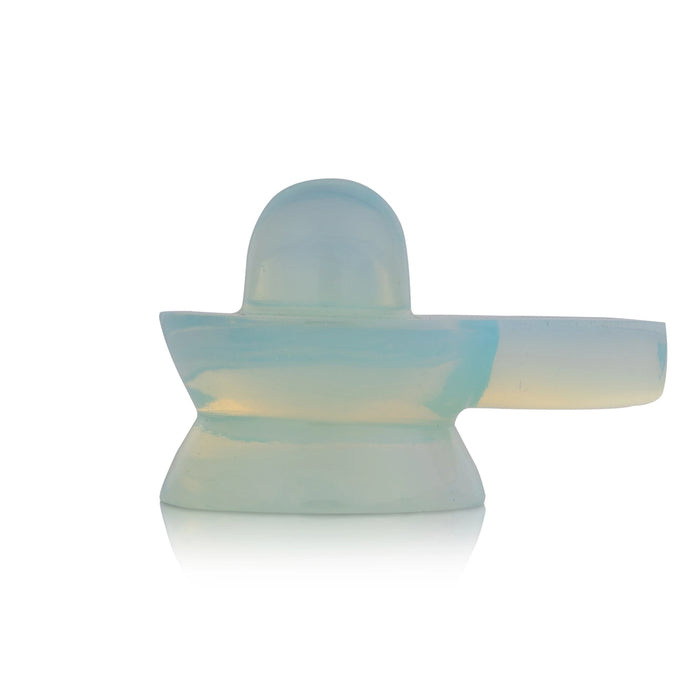 Opel Shivling - 2 x 3.5 Inches | Shiva Lingam/ Crystal Lingam for Pooja/ 220 Gms Approx - Sphatik & Semi Precious Stone Murties