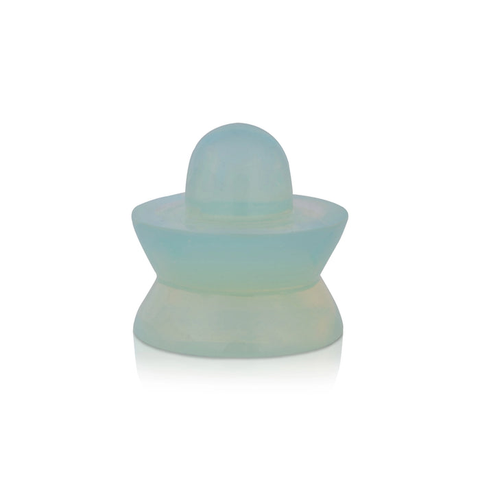 Opel Shivling - 2 x 3.5 Inches | Shiva Lingam/ Crystal Lingam for Pooja/ 220 Gms Approx - Sphatik & Semi Precious Stone Murties