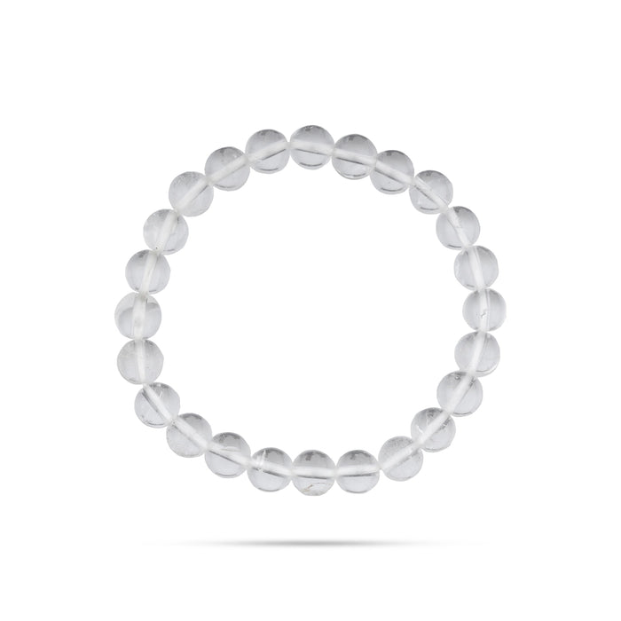 White Aura Quartz Bracelet- 2.5 Inches | Angel Aura Crystal Bracelet/ Semi Precious Hand Band For Positive Energy - Bracelet