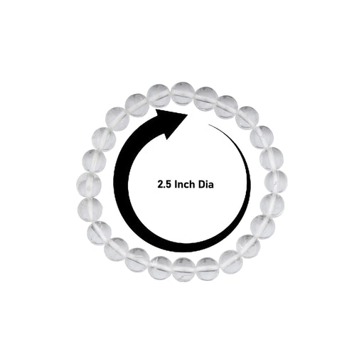 White Aura Quartz Bracelet- 2.5 Inches | Angel Aura Crystal Bracelet/ Semi Precious Hand Band For Positive Energy - Bracelet