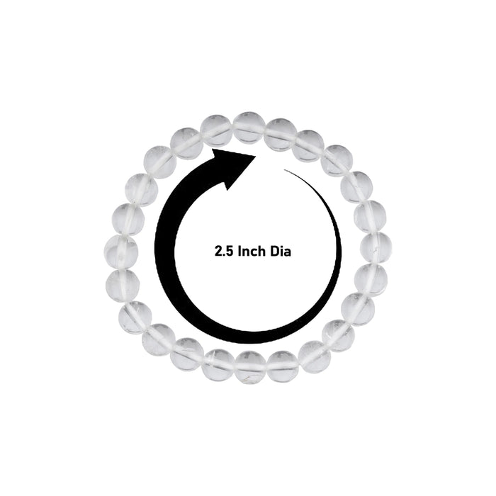 White Aura Quartz Bracelet- 2.5 Inches | Angel Aura Crystal Bracelet/ Semi Precious Hand Band For Positive Energy - Bracelet