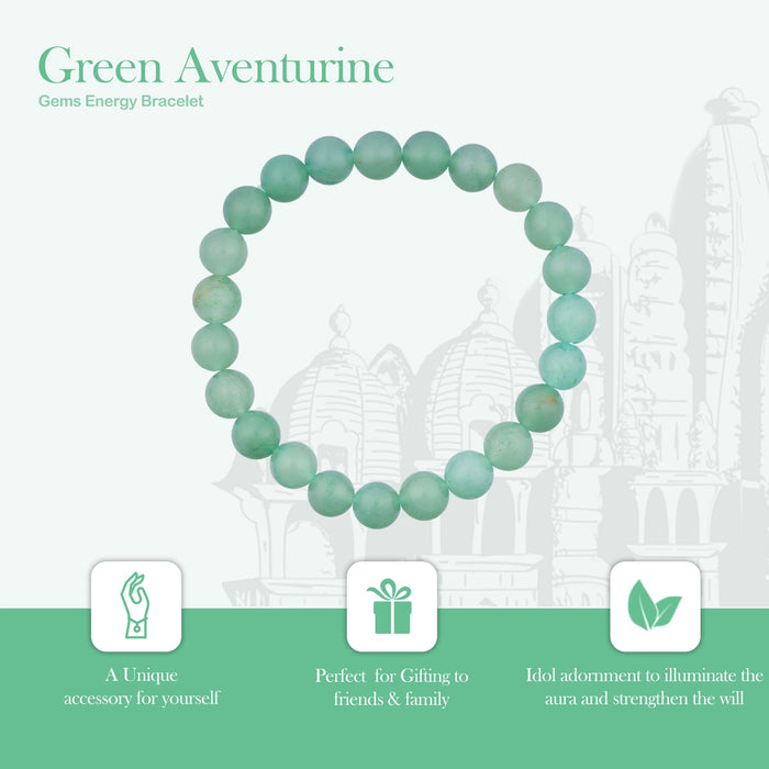Green Aventurine Bracelet - 2.5 Inches | Aventurine Crystal Bracelet/ Gemstone Bracelet for Men & Women - Bracelet