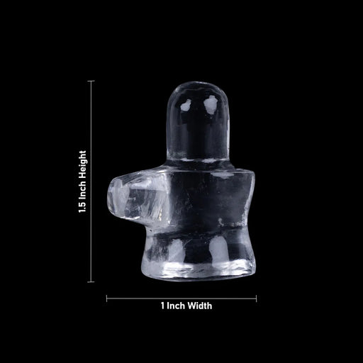 Spatika Lingam - 1 inches | Spatika Shiva Lingam/ Spatika Shivling For Pooja And Worship - Sphatik & Semi Precious Stone Murties